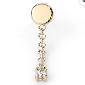 14k Rose Gold Diamond Stud